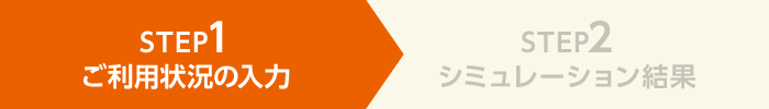STEP1 ご利用状況の入力
