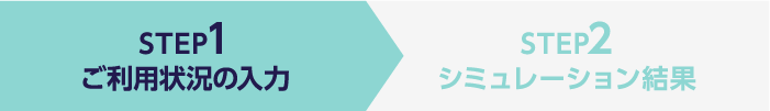 STEP1 ご利用状況の入力
